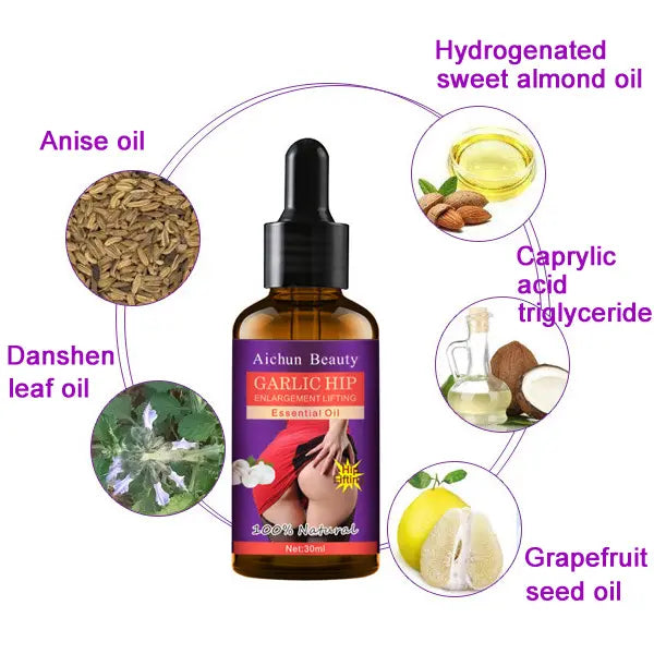 Garlic Essence Hip Lifting Oil+ Papaya Breast Essential Oil for Body Shaping