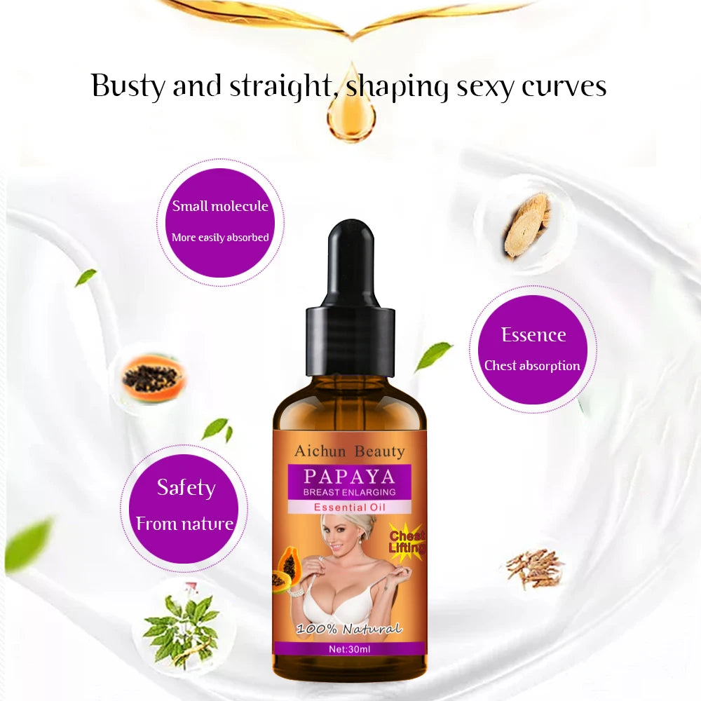 Garlic Essence Hip Lifting Oil+ Papaya Breast Essential Oil for Body Shaping