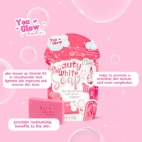 You Bright Glow Beauty White Soap Micro Peeling 10x Power Whitening 70g (5 Bars Per Pouch)