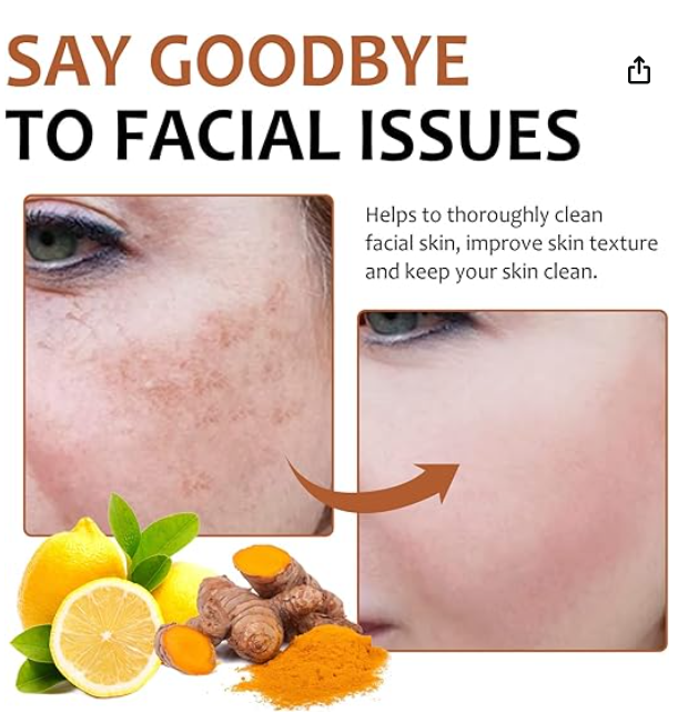 (BUY 1 GET 1 FREE ) Kojic Acid Turmeric Dark Spot Remover Scrub Soap Bar (2x100g), Pore Exfoliating Softening Kojic Acid Lemon Turmeric Soaps for Face Body, Dark Spot Corrector Deep Cleansing Facial Scrub