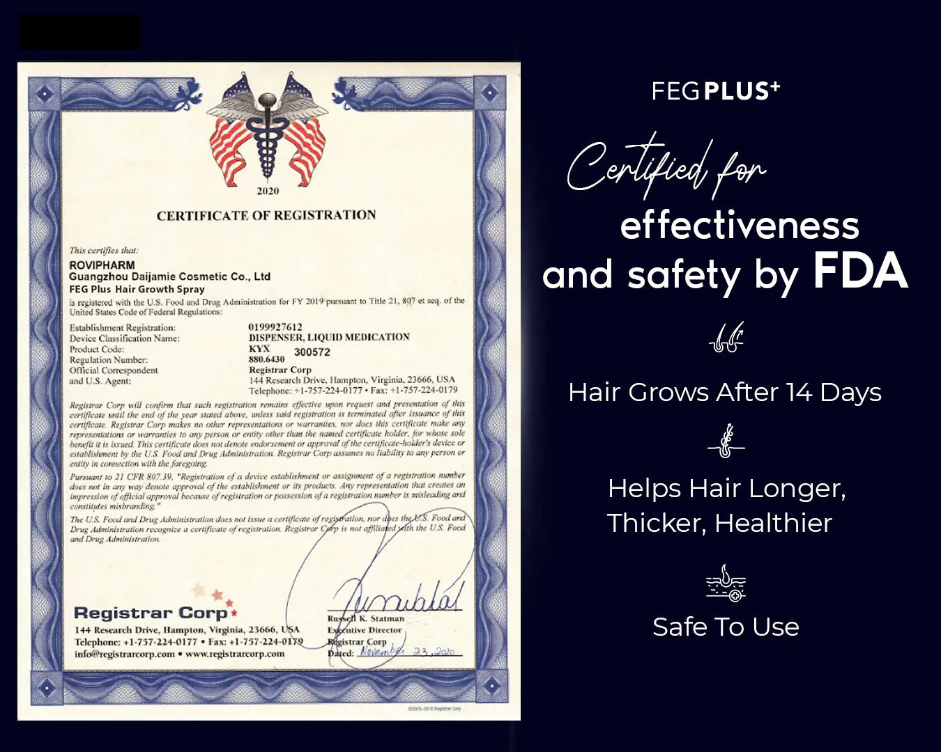 FEG Plus Hair Growth Spray ( Original Import )