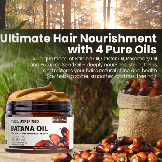 Raw Batana Oil for Hair Growth - 100% Pure, Organic 4oz Batana from Honduras for Thick and Strong Natural Hair - Dr. Sebi Unrefined Cold Pressed Cosmetic Scalp Mask for Men & Women (1 Pack)